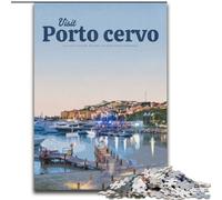 Puzzle per adolescenti Visita Porto Cervo, giocattoli per l'intrattenimento familiare ideali come regali per tutta la famiglia per 14+ 26x38cm