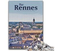 Puzzle per adolescenti Visita Rennes Adatto a partire dai 14 anni Gioco intellettuale Gioco educativo per compleanni e Natale (dimensioni 50x75cm)