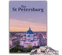 Puzzle per adolescenti Visita San Pietroburgo Adatto a partire dai 14 anni Gioco intellettuale Gioco educativo per compleanni e Natale (dimensioni 50x75cm)