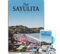 Puzzle per adolescenti Visita Sayulita, aiuta il cervello ad allenarsi Giocattoli avvincenti per coltivare la pazienza Decorazione perfetta (38x26cm)