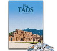 Puzzle per adolescenti Visita Taos Adatto a bambini dai 14 anni in su Gioco intellettuale Gioco educativo per compleanni e Natale (dimensioni 50x75cm)