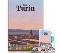 Puzzle per adolescenti Visita Torino, ottimo regalo per adulti, ideale come regalo per tutta la famiglia, adatto per 14 persone, 38x26cm