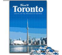 Puzzle per adolescenti Visita Toronto per e dai 14 anni in su Gioca con i giocattoli perché è l'ideale come regalo per tutta la famiglia (26x38cm) 1000 pezzi