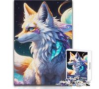 Puzzle per adolescenti Volpe dello spirito celeste in una notte mistica 1000 rompicapo Gioco educativo memorabile Opzione regalo sentito Dimensioni 38x26cm