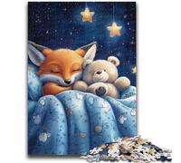 Puzzle per adolescenti Volpe e orsacchiotto Adatto a partire dai 14 anni Gioco intellettuale Gioco educativo per compleanni e Natale 50x75cm