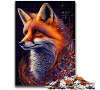Puzzle per adolescenti Volpe rossa dipinta a inchiostro Adatto per età 14+ Giochi per famiglie Offerta come regalo per tutta la famiglia 50x75cm