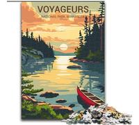Puzzle per adolescenti Voyageurs National Park Sunset per bambini dai 14 anni in su Gioca con i giocattoli perché è l'ideale come regalo per tutta la famiglia (50x75cm) 1000 pezzi