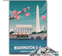 Puzzle per adolescenti Washington Dc Travel Art, giocattoli per l'intrattenimento della famiglia, ideali come regali per tutta la famiglia per 14+ anni 75x100cm