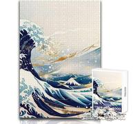 Puzzle per adolescenti Wave Off Kanagawa, 1000 pezzi, gioco educativo di osservazione e abilità, regalo perfetto e significativo per le feste, dimensioni 38x52cm