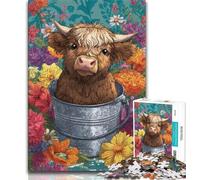 Puzzle per adolescenti Yak Flowers Puzzle da 1000 pezzi antistress sfida difficile giocattoli per la decorazione della casa 75x50cm