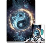 Puzzle per adolescenti Yin e Yang, gioco per famiglie antistress, sfida difficile, rafforza l'amore tra coppie, 38x26cm