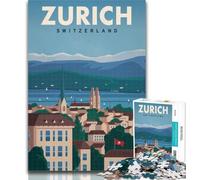 Puzzle per adolescenti Zurigo Puzzle per adulti 1000 pezzi, giocattoli, giochi educativi, antistress, fantastici regali e giocattoli 75x50cm
