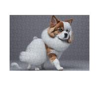 Puzzle Per Adolescenti1000pcs(38x26cm) Fluffy White And Brown Dog Puzzle Per Adulti Giochi Rilassanti Decorazione Per La Casa Riduzione Dello Stress Regali 1000pcs(38x26cm)