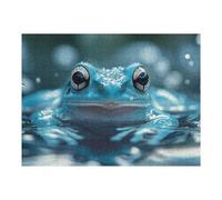 Puzzle Per Adolescenti1000pcs(52x38cm) Blue Frog in Water Puzzle Per Adulti Giochi Rilassanti Decorazione Per La Casa Riduzione Dello Stress Regali 1000pcs(52x38cm)