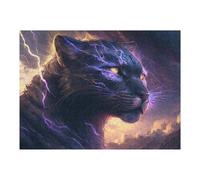 Puzzle Per Adolescenti1000pcs(52x38cm) Thundering Panther Wild Power Unleashed Puzzle Per Adulti Giocattoli Antistress Migliorano La Memoria Per Compleanno, Natale 1000pcs(52x38cm)