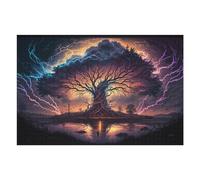 Puzzle Per Adolescenti1000pcs(75x50cm) Enchanted Stormscape with Ancient Tree Puzzle Per Adulti Giocattoli Antistress Migliorano La Memoria Per Compleanno, Natale 1000pcs(75x50cm)