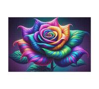 Puzzle Per Adolescenti1000pcs(75x50cm) Rainbow Rose Wallpapers Puzzle Per Adulti Giochi Rilassanti Decorazione Per La Casa Riduzione Dello Stress Regali 1000pcs(75x50cm)