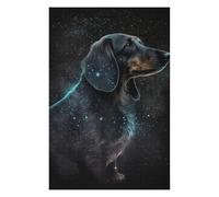 Puzzle Per Adolescenti1000pcs(75x50cm) Starry Night Dachshund Art Print Puzzle Per Adulti Gioco Rompicapo Sfida Difficile Per Compleanno, Natale 1000pcs(75x50cm)