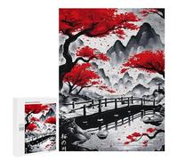Puzzle per Adolescenti500 PCS Japanese River Ink Wash Puzzle per Adulti Giochi Divertenti Sfida Difficile Offerta come Regali per Tutta La Famiglia 500 PCS