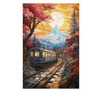 Puzzle Per Adolescenti75x50cm/1000pcs Train Snow Art Puzzle Per Adulti Giochi Rilassanti Sfida Difficile Regali Unici Per Compleanno 75x50cm/1000pcs