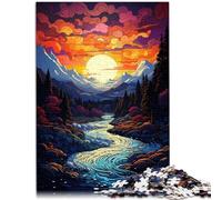 Puzzle per adulti 1.000 pezzi Gioco riflessione sul fiume attività divertenti a casa regalo di compleanno regalo di viaggio per adolescenti 14 anni e oltre 26x38cm
