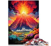 Puzzle per adulti 1.000 pezzi: Vulcano è andato in eruzione. Puzzle interessanti per ridurre lo stress. Sollievo dallo stress per adolescenti 14 Anni e oltre. 50x70cm