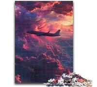 Puzzle per adulti 1000 aerei tra nuvole al neon, puzzle per adulti, apprendimento educativo, ideale come regalo per tutta la famiglia (26x38cm)