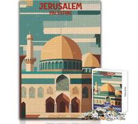 Puzzle per adulti 1000 Al Quds Gerusalemme Poster Giocattoli Giochi educativi Decorazione murale Regali di Babbo Natale segreto Dimensioni 50x75cm
