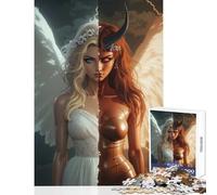 Puzzle per adulti 1000 angeli e demoni giocattolo educativo regalo di compleanno gioco pratico interessante riduzione dello stress dimensioni 38x26cm