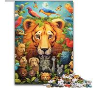 Puzzle per adulti 1000 animali africani Puzzle in cartone, adatti per compleanni, Halloween, Ringraziamento, Pasqua 1000 pezzi(26x38cm)