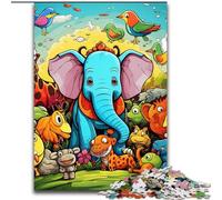 Puzzle per adulti 1000 animali africani Puzzle in cartone, regalo di Natale, ideale per ufficio, camera da letto, soggiorno 1000 pezzi(26x38cm)