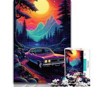 Puzzle per adulti 1000 auto al neon nella natura, puzzle per adulti, per gioco educativo, giocattolo, regalo di compleanno, regali, arte murale 50x75cm