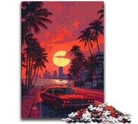 Puzzle per adulti 1000 auto sportive al sole della sera, puzzle da 1000 pezzi, giocattoli educativi per l'apprendimento, giochi per famiglie, regali e compleanni unici (26x38cm)