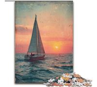 Puzzle per adulti 1000 barche a vela che navigano nell'oceano, giocattoli per l'intrattenimento della famiglia, ideali come regali per tutta la famiglia per 14+ anni (dimensioni 50x75cm)