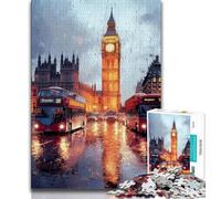 Puzzle per adulti 1000 Big Ben, Puzzle di Londra per adulti, Sfida difficile antistress, Adatto per la decorazione della scrivania (dimensioni 75x50cm)