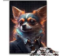 Puzzle per adulti 1000 Boss Chihuahua Puzzle da 1000 pezzi Perfetto regalo di Natale e Capodanno, regalo per le feste Dimensioni: 38x26cm