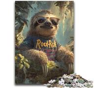 Puzzle per adulti 1000 bradipi della giungla, difficili da completare ma divertenti e umoristici, regalo di compleanno, regali, arte murale 50x75cm
