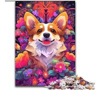 Puzzle per adulti 1000 cani Corgi in legno, giocattoli regalo educativi, intellettuali, divertenti e decomprimenti, gioco per famiglie, 50x75cm, gioco interattivo per famiglie