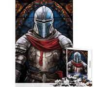 Puzzle per adulti 1000 Cavalieri Templari Decorazione per la casa in vetro Giocattoli Regali di Babbo Natale segreto Gioco rompicapo Ogni pezzo è unico - Dimensioni 38x26cm