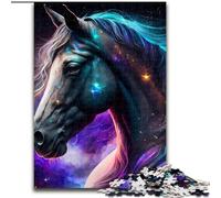 Puzzle per adulti 1000 cavalli in legno, ideali per divertimento in famiglia, relax e regali per le feste, 50x75cm, stimolanti e divertenti, attività per famiglie