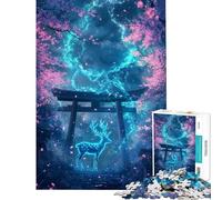 Puzzle per adulti 1000 cervi incantati in torii Gioco avvincente per coltivare la pazienza gioco per famiglie antistress opera d'arte regalo (dimensioni 75x50cm)