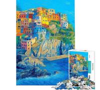 Puzzle per adulti 1000 Cinque Terre Italia Puzzle per ragazzi Antistress Gioco difficile e stimolante Giochi educativi 50x75cm