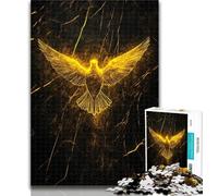 Puzzle per adulti 1000 Colombe della Pace dorate Puzzle per adulti, giochi divertenti Ogni pezzo è unico - Gioco divertente e stimolante per tutta la famiglia 26x38cm