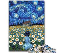 Puzzle per adulti 1000 denti di leone sotto il cielo notturno Difficili da completare ma divertenti e spiritosi Regalo di compleanno, regali, decorazione da parete 50x75cm