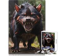 Puzzle per adulti 1000 Diavolo della Tasmania arrabbiato Ideale per momenti di relax e tranquillità Taglio uniforme pulito Giocattolo per il tempo libero Dimensioni 38x26cm