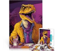 Puzzle per adulti 1000 Dinosauro dopo il lavoro Fatto di carta,per età pari o superiore a 14 anni Opera d'arte Ottimi regali e giocattoli。misurare:38x52cm/14.96x20.47pollice