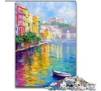 Puzzle per adulti 1000 dipinti di Napoli, lungomare, puzzle perfetto per il divertimento in famiglia a Natale, Ringraziamento, compleanni e Pasqua (dimensioni 26x38cm)