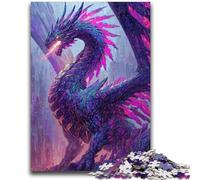 Puzzle per adulti 1000 draghi misteriosi, divertimento per tutta la famiglia, ideale come regalo per tutta la famiglia dai 14 anni in su, 26x38cm