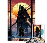 Puzzle per adulti 1000 Duello Samurai al tramonto Giochi rilassanti Sfida per l'intelligenza Giocattolo avvincente Ottimo regalo Attività per la famiglia (Dimensioni 50x75cm)