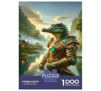 Puzzle Per Adulti 1000 Fantasy Dragon Armor Statue Puzzle Per Adulti Gioco Rompicapo Analisi E Logica Difficile Da Completare 70x50cm/1000pcs